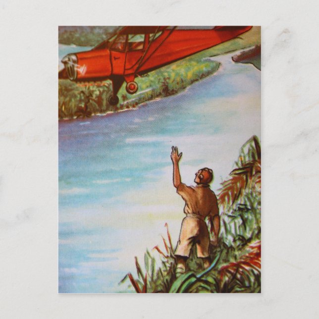 Pilot Waving Postcard (Front)