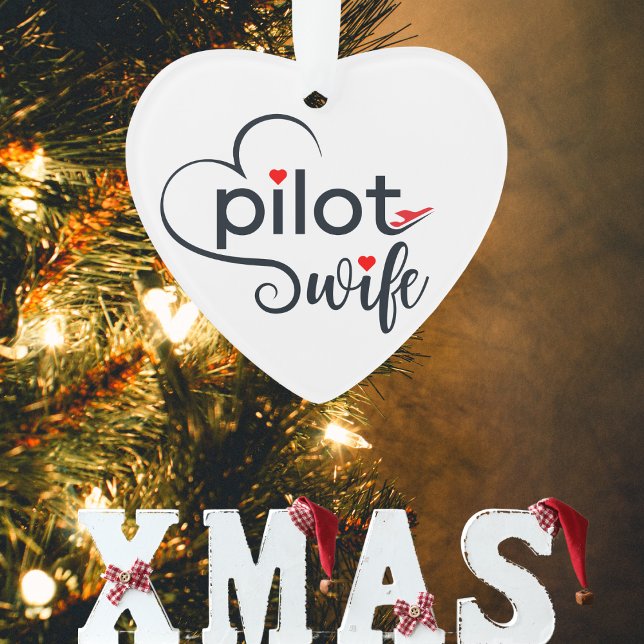 Pilot Wife Typography & Aeroplane Simple,Minimalis Ornament (Creator Uploaded)