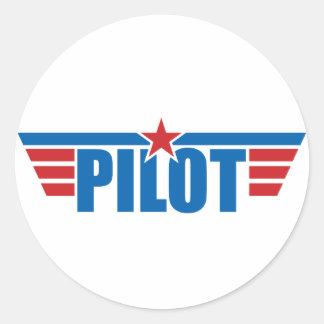 Pilot Wings Badge - Aviation Classic Round Sticker