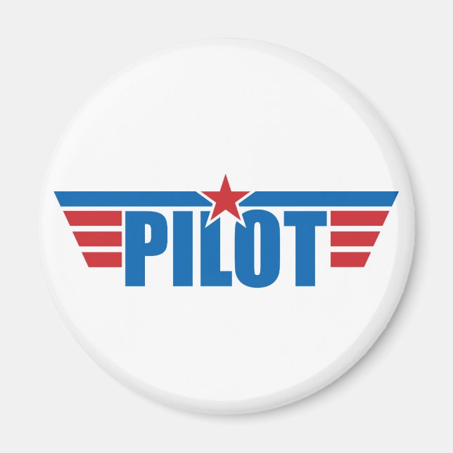 Pilot Wings Badge - Aviation Magnet (Front)