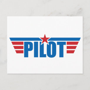 Pilot Wings Badge - Aviation Postcard