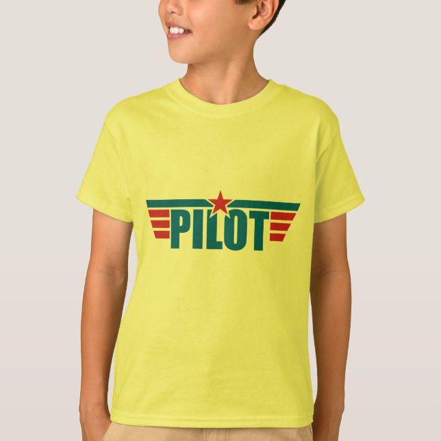 Pilot Wings Badge - Aviation T-Shirt (Front)
