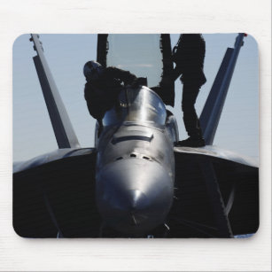 Pilots conducts a pre-flight inspection mouse pad