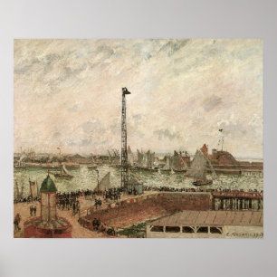 Pilot's Jetty, Le Havre by Camille Pissarro Poster