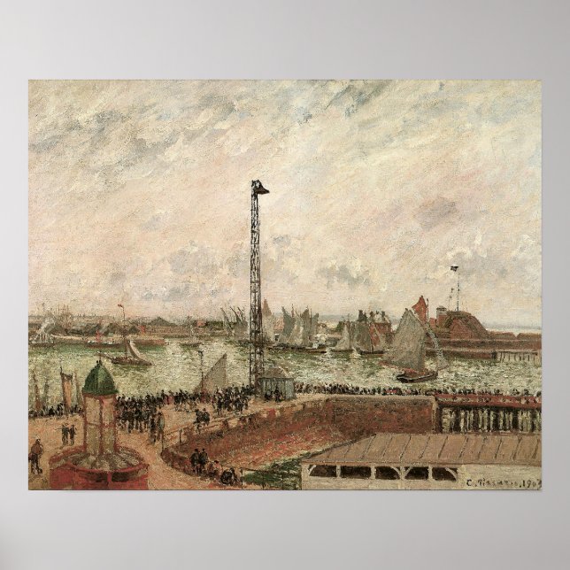 Pilot's Jetty, Le Havre by Camille Pissarro Poster (Front)