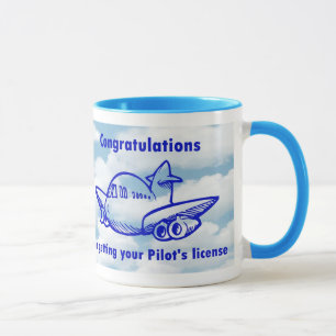 Pilots license. Getting your wings. Congratulation Mug