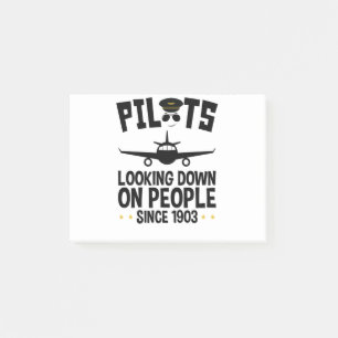 Pilots Looking Down on People since 1903 Post-it Notes