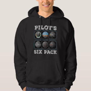 Pilot's Six Pack T-Shirt   Flight Instruments Avia Hoodie