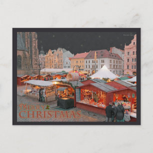 Pilsen - Christmas Market Lights Holiday Postcard