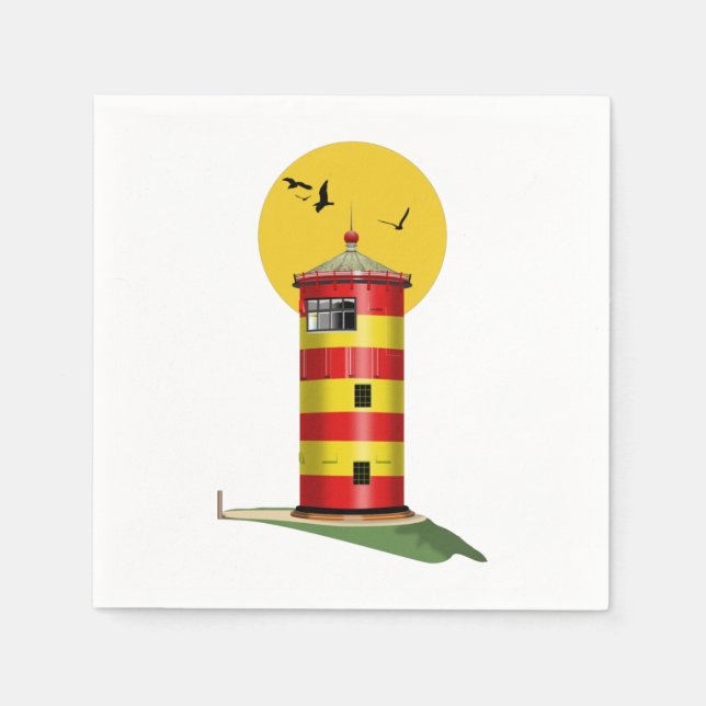 Pilsum Lighthouse Germany Napkin (Front)