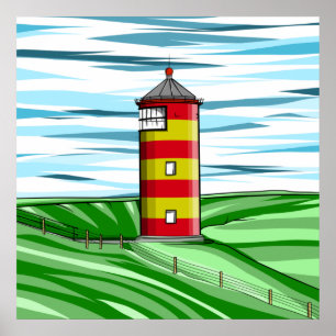 Pilsum Lighthouse Poster