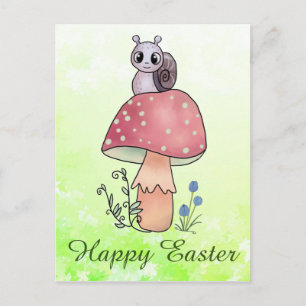 Pilz mit Schnecke Postcard
