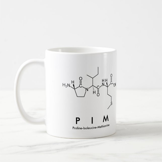 Pim peptide name mug (Left)