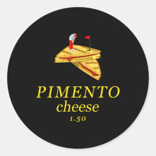 Pimento Cheese Funny Golf Dad  Classic Round Sticker