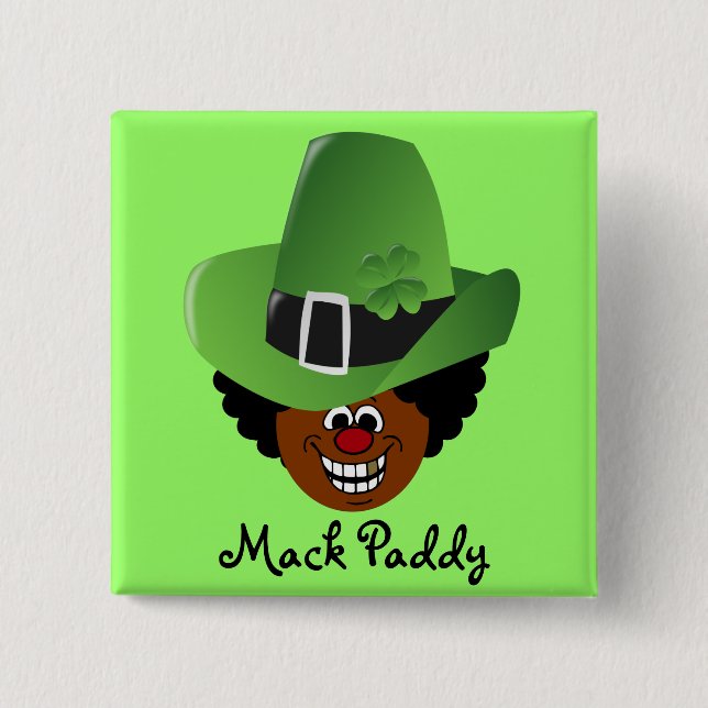 Pimped Out St. Patrick's Day Leprechaun 15 Cm Square Badge (Front)