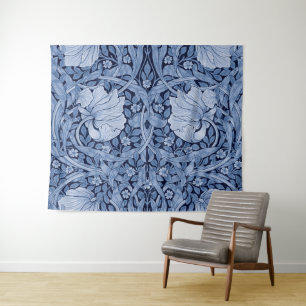 Pimpernel Blue Monotone, William Morris Tapestry