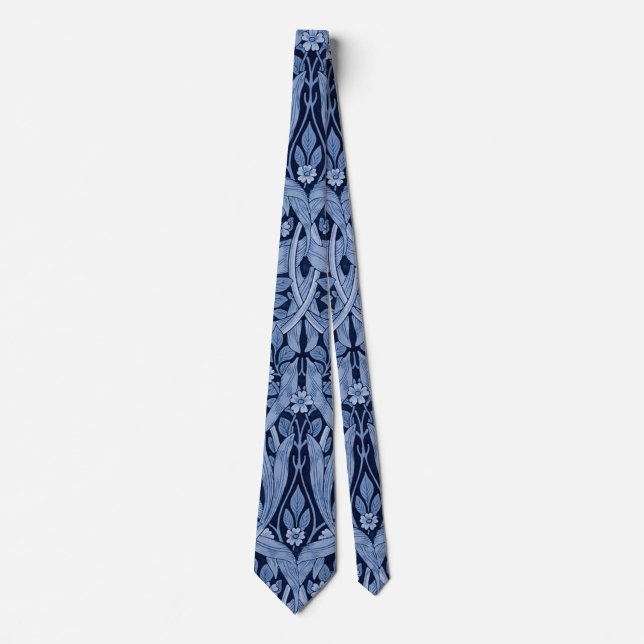Pimpernel Blue Monotone, William Morris Tie (Front)