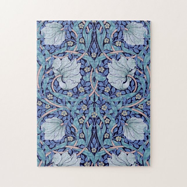 Pimpernel Blue, William Morris Jigsaw Puzzle (Vertical)