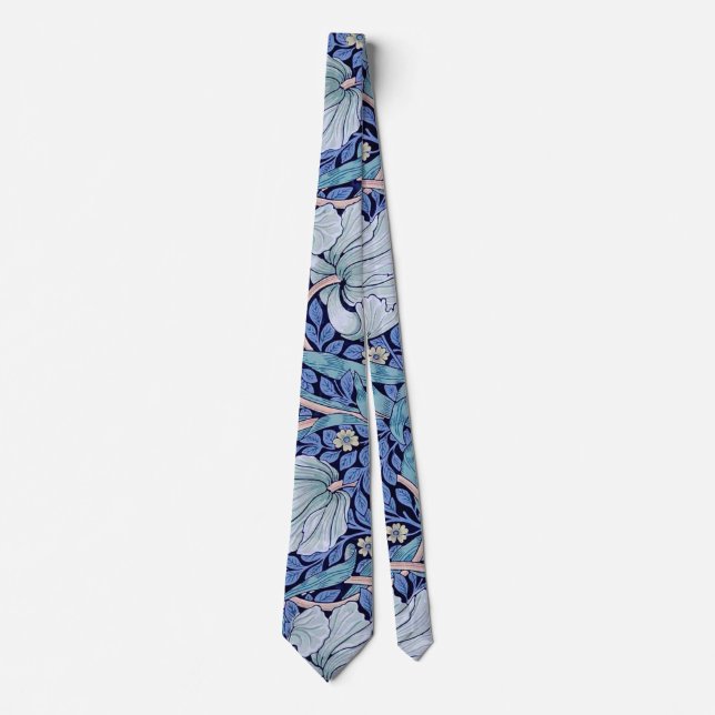 Pimpernel Blue, William Morris Tie (Front)