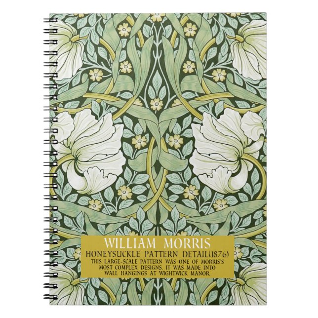 Pimpernel Design by William Morris Notebook (Front)
