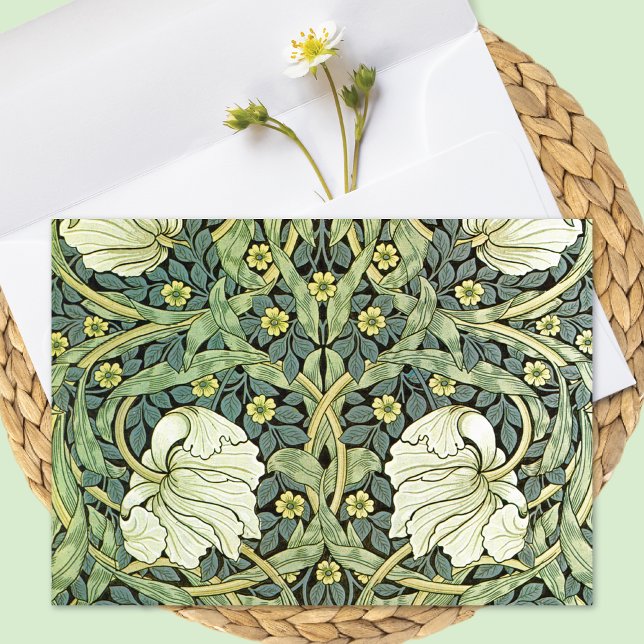 Pimpernel Floral William Morris Blank Card (Creator Uploaded)