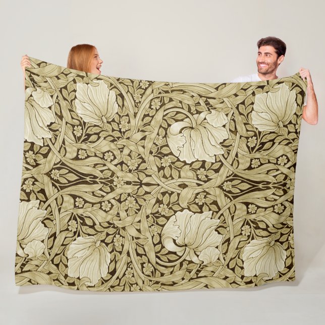 Pimpernel Gold, William Morris Fleece Blanket (In Situ)