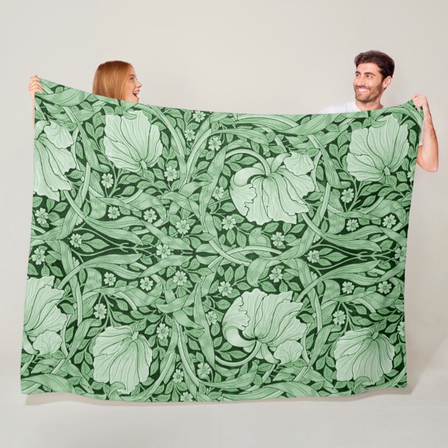 Pimpernel Green, William Morris Fleece Blanket (In Situ)