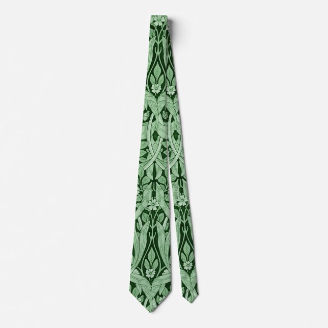 Pimpernel Green, William Morris Tie (Front)