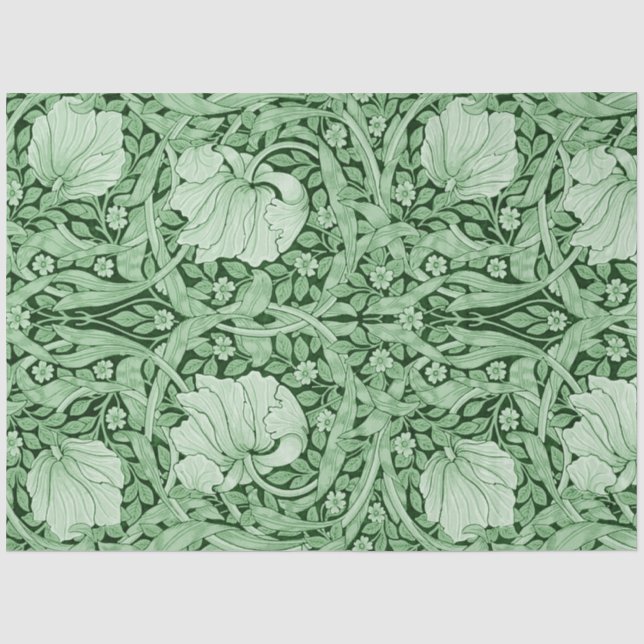 Pimpernel Green, William Morris Tissue Paper (Front)