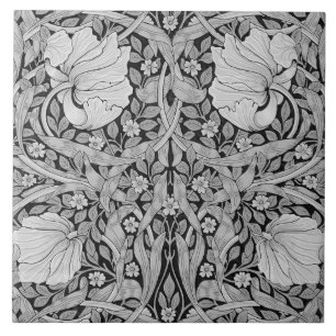 Pimpernel Grey Monotone, William Morris Ceramic Tile