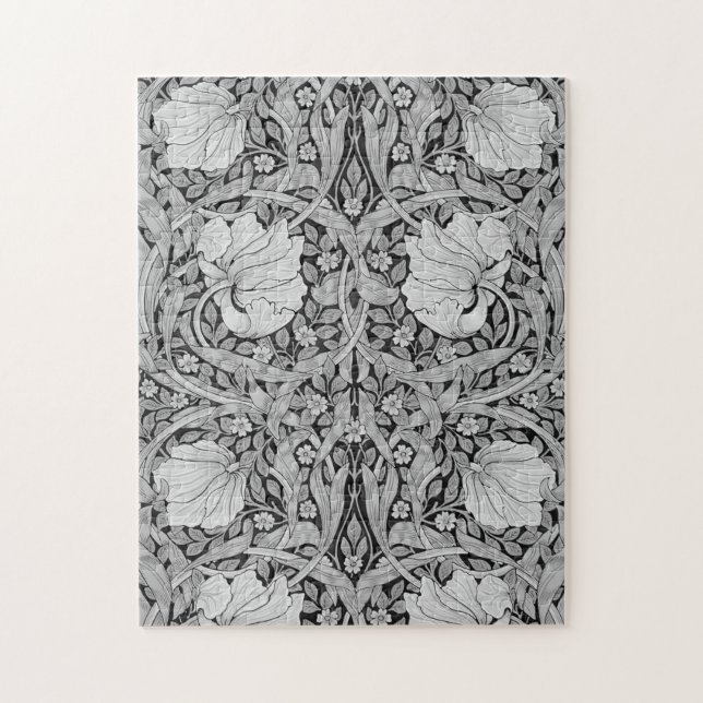 Pimpernel Grey Monotone, William Morris Jigsaw Puzzle (Vertical)
