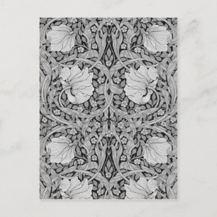 Pimpernel Grey Monotone, William Morris Postcard