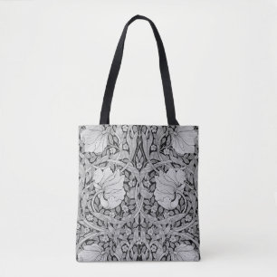 Pimpernel Grey Monotone, William Morris Tote Bag