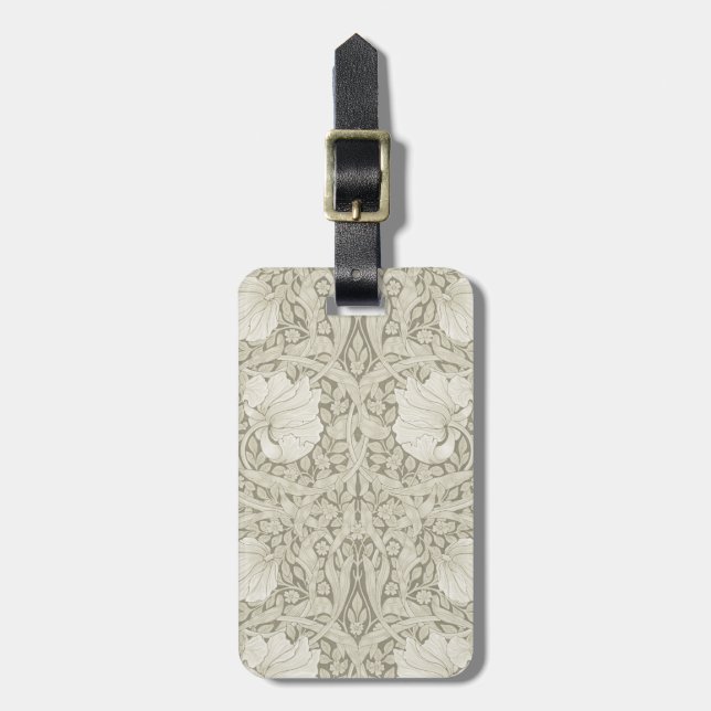 Pimpernel Ivory, William Morris Luggage Tag (Front Vertical)