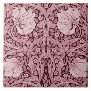 Pimpernel Maroon, William Morris Ceramic Tile