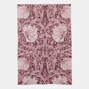Pimpernel Maroon, William Morris Tea Towel
