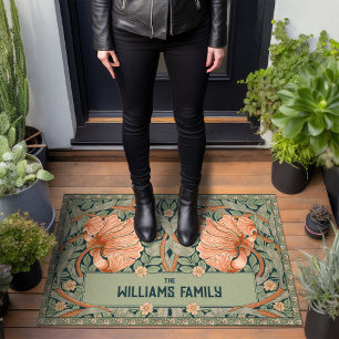 Pimpernel Pattern Doormat William Morris Vintage