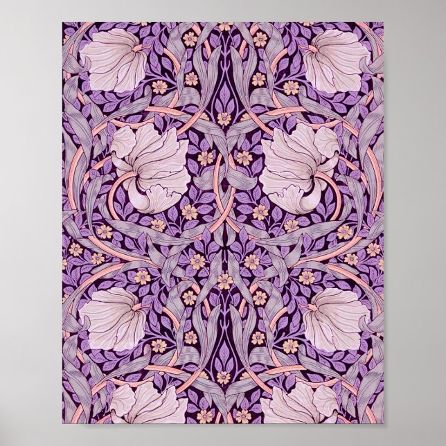 Pimpernel Purple, William Morris Poster (Front)
