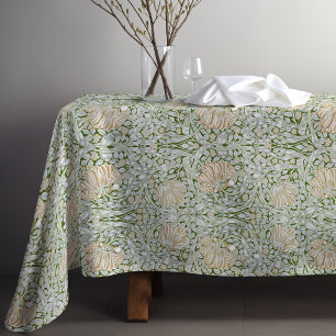 Pimpernel Sage Green Blush William Morris Floral Tablecloth