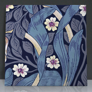 Pimpernel Seamless 12 of 12 Dusty Blue Warm White Ceramic Tile