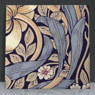 Pimpernel Seamless 12 of 12 Dusty Blue & Yellow Ceramic Tile