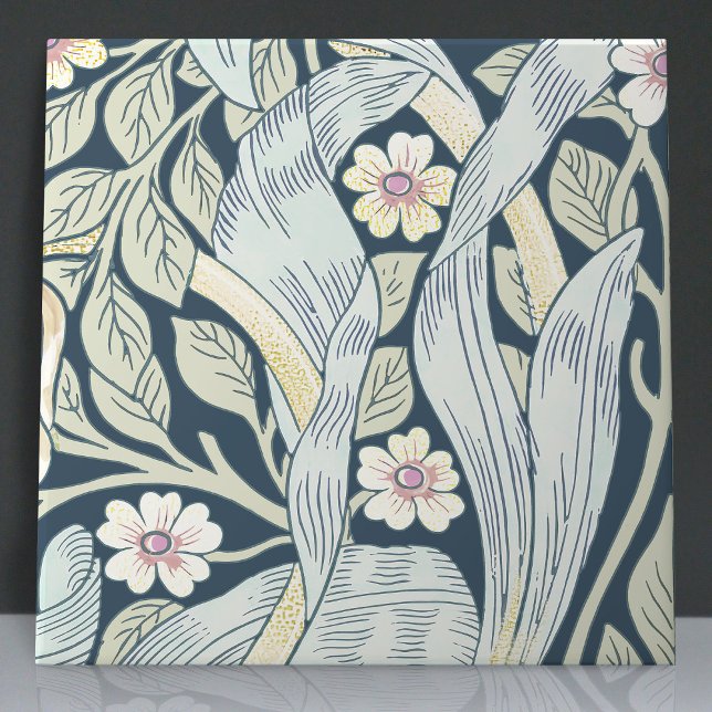 Pimpernel Seamless 12 of 12 Faded Blue Yellow Ceramic Tile (Creator Uploaded)