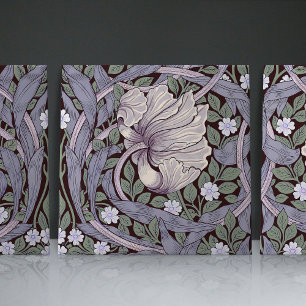 Pimpernel Seamless 1/2 William Morris Arts Crafts Ceramic Tile