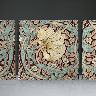 Pimpernel Seamless 2/2 William Morris Arts Crafts Ceramic Tile