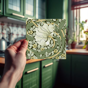 Pimpernel Seamless 2/2 William Morris Arts Crafts Ceramic Tile