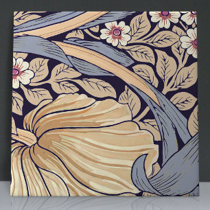 Pimpernel Seamless 4 of 12 Dusty Blue & Yellow Ceramic Tile