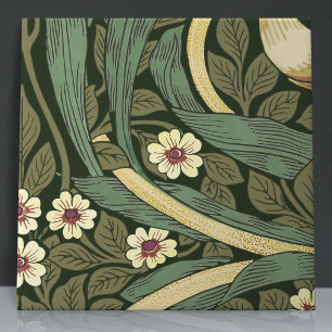 Pimpernel Seamless 7 of 12 Faux Gold & Sage Green Ceramic Tile