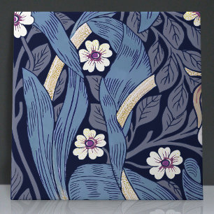 Pimpernel Seamless 9 of 12 Dusty Blue & Warm White Ceramic Tile