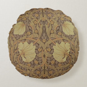 'Pimpernel' wallpaper design, 1876 Round Cushion
