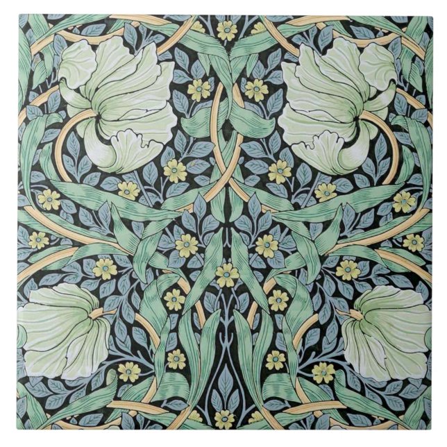 Pimpernel, William Morris Ceramic Tile (Front)